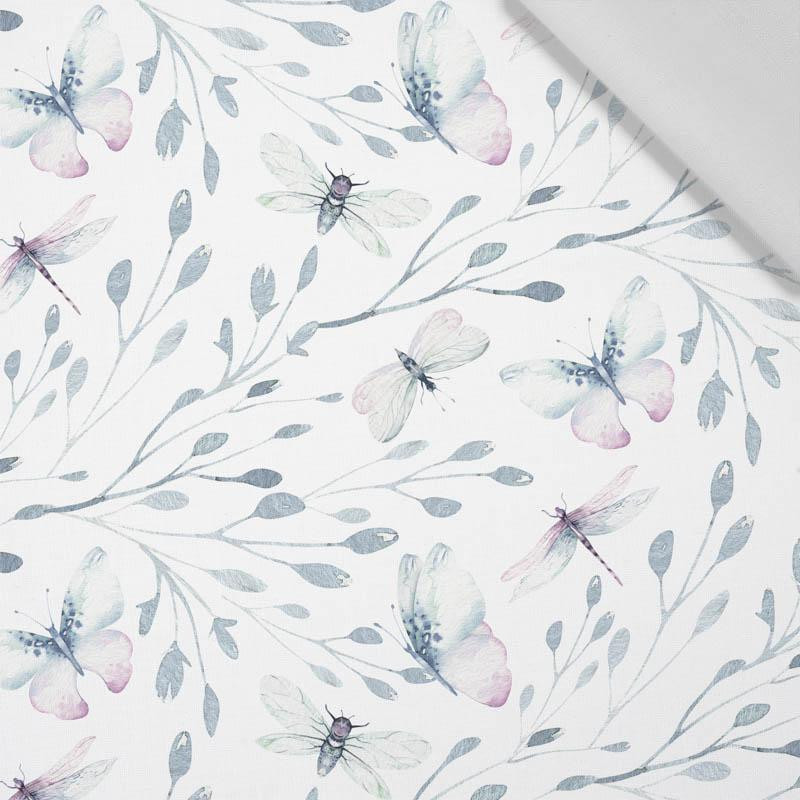 BUTTERFLIES MIX PAT. 3 (WATER-COLOR BUTTERFLIES) - Cotton woven fabric