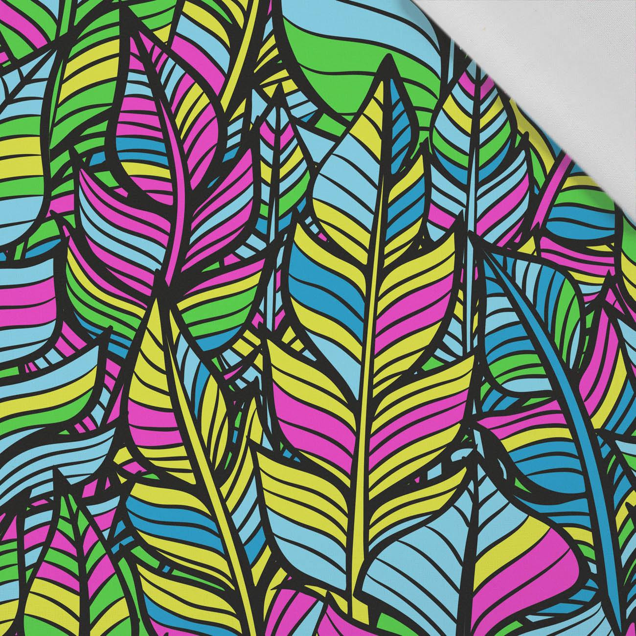 NEON LEAVES - Cotton woven fabric
