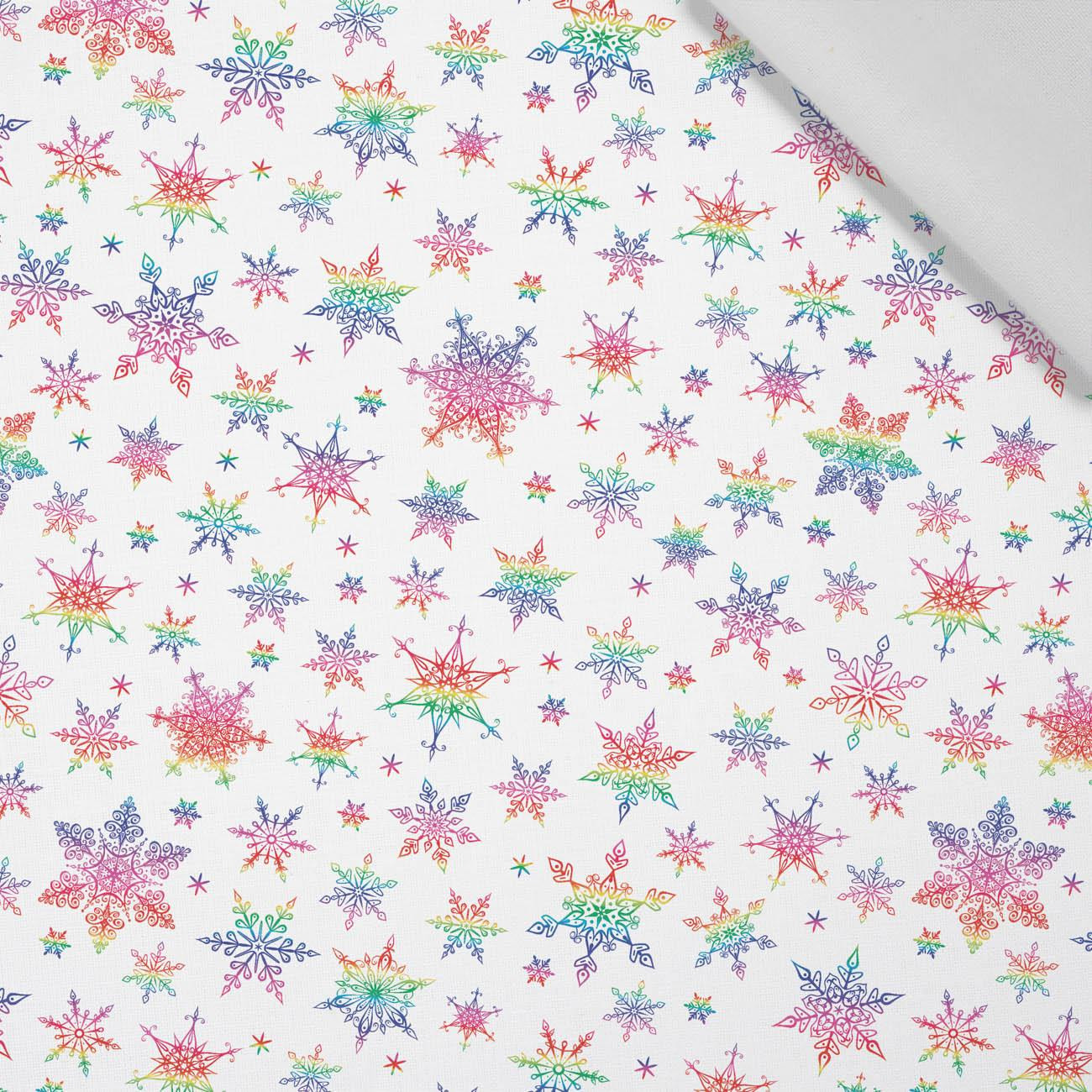 RAINBOW SNOWFLAKES PAT. 2 - Cotton woven fabric