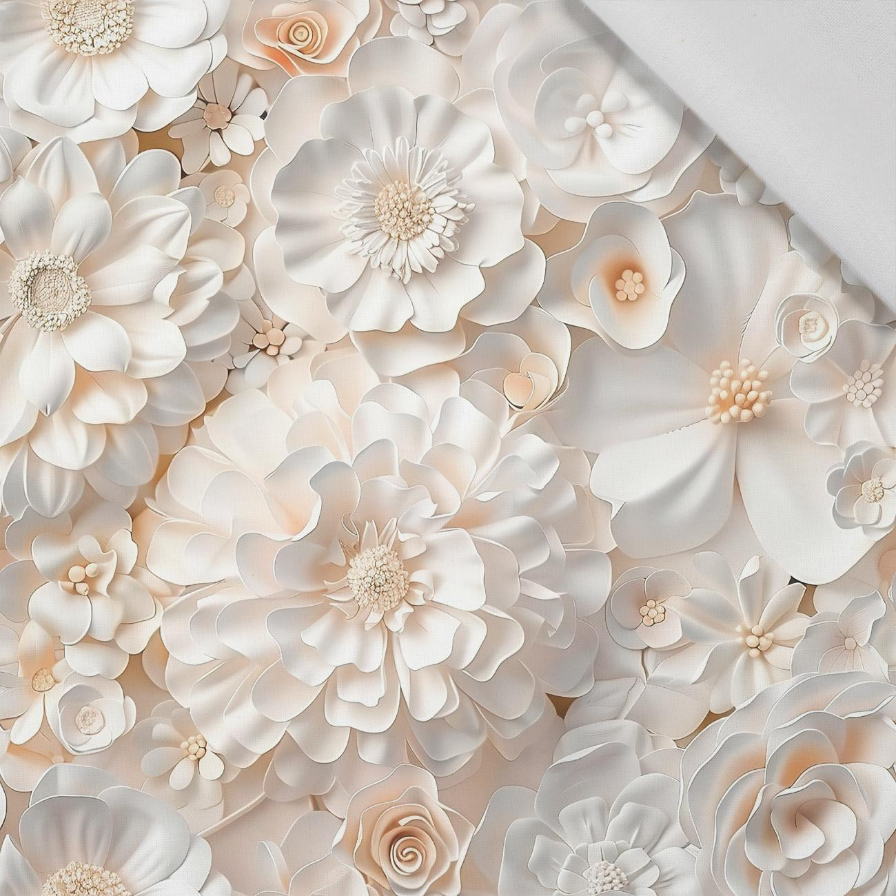 WHITE FLOWERS PAT. 4 - Cotton woven fabric