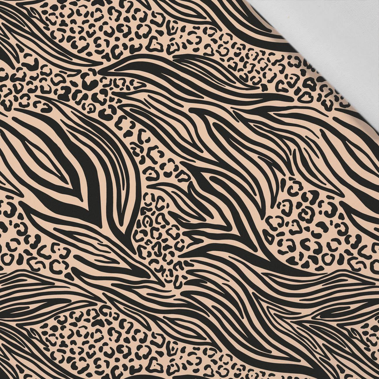 ANIMALS MIX / BEIGE - Cotton woven fabric