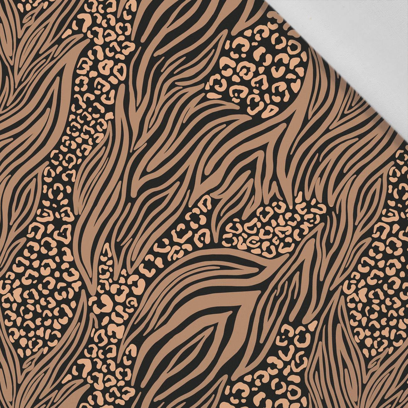 ANIMALS MIX / caramel - Cotton woven fabric