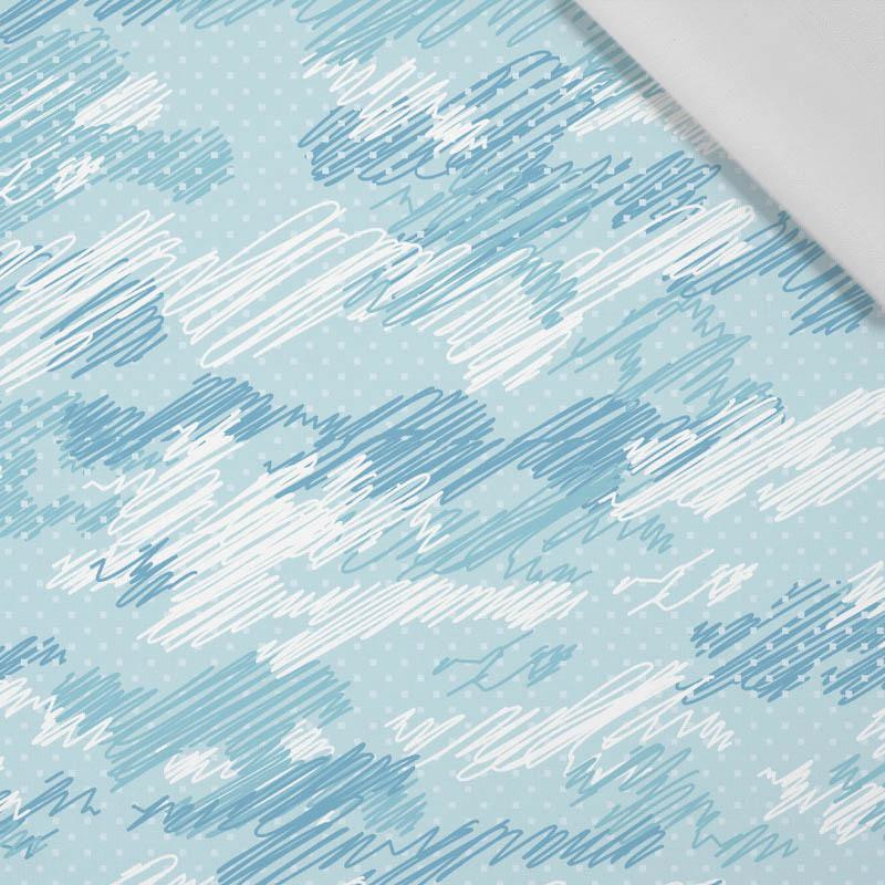 CAMOUFLAGE - scribble / light blue - Cotton woven fabric