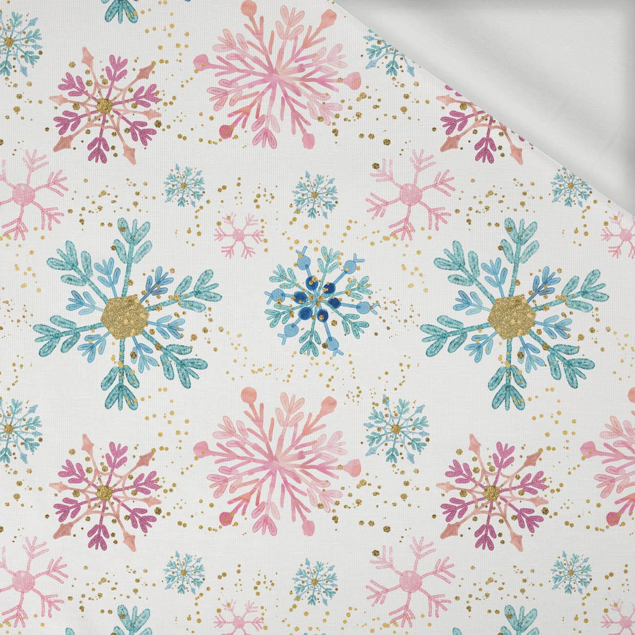 SNOWFLAKES MIX  - single jersey with elastane 
