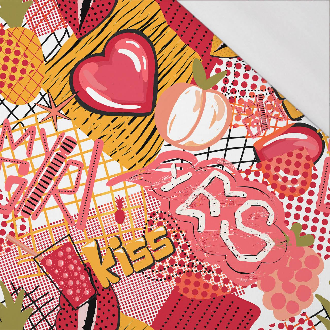 GRAFFITI HEARTS / white - single jersey with elastane 