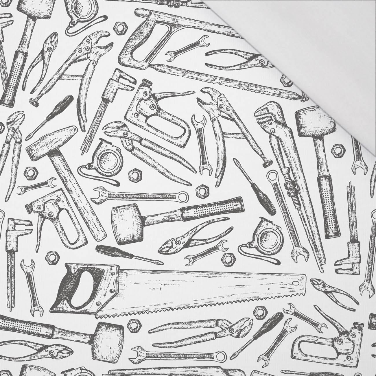 TOOLS / grey - white - single jersey with elastane 