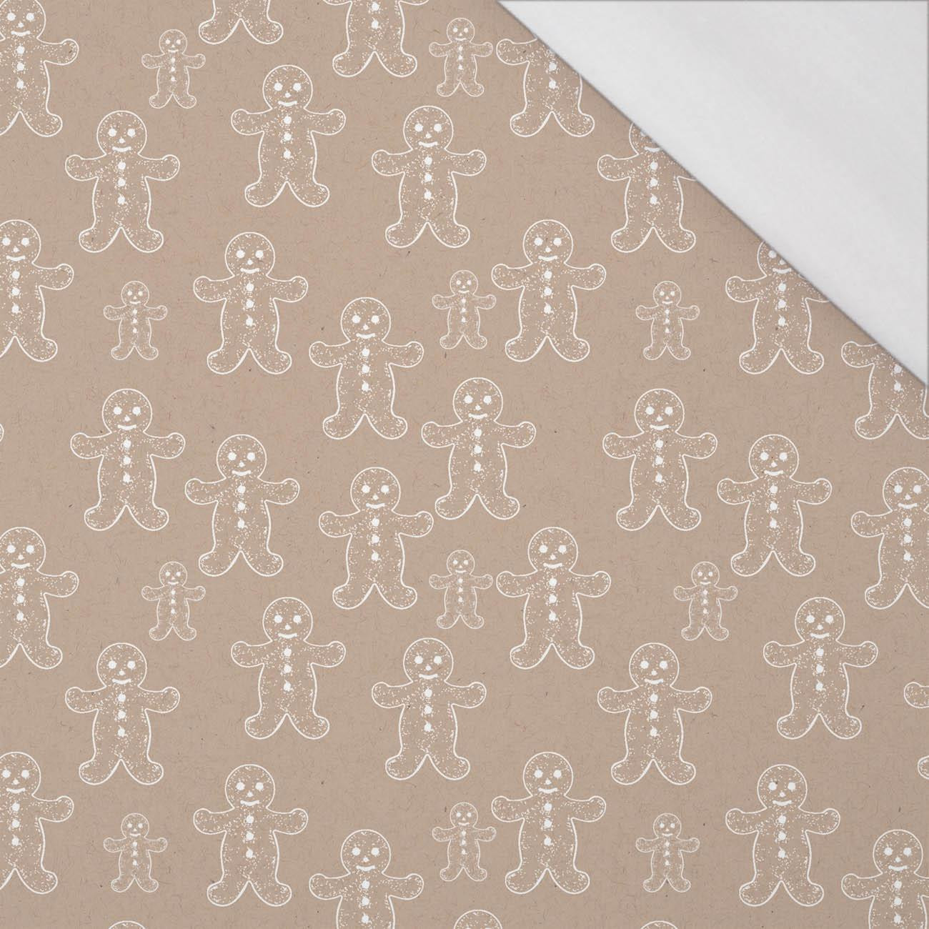 GINGERBREAD MEN (WHITE CHRISTMAS) - single jersey with elastane 