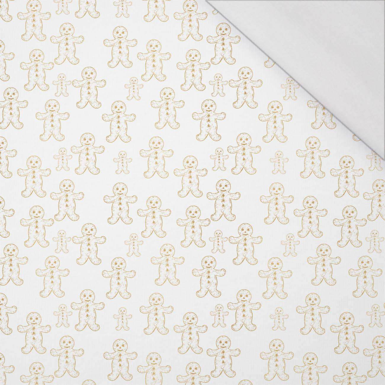 GOLDEN GINGERBREAD MEN (WHITE CHRISTMAS) - single jersey with elastane 