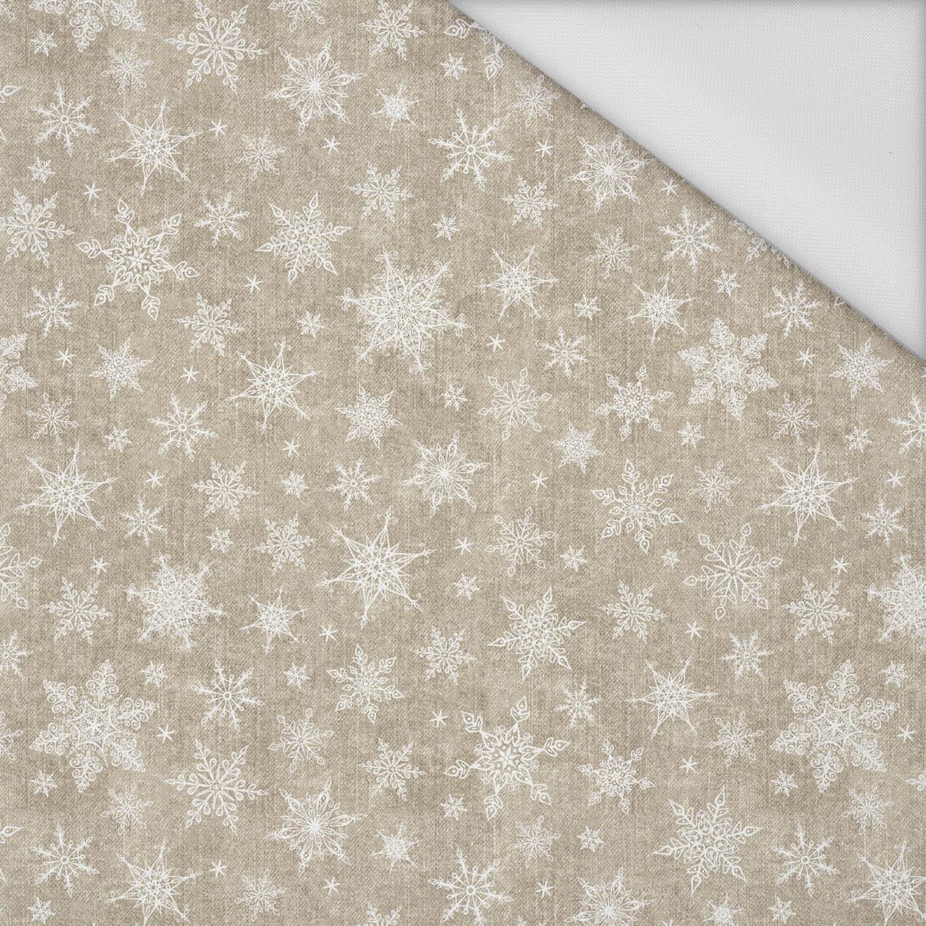 SNOWFLAKES PAT. 2 / ACID WASH BEIGE - Waterproof woven fabric