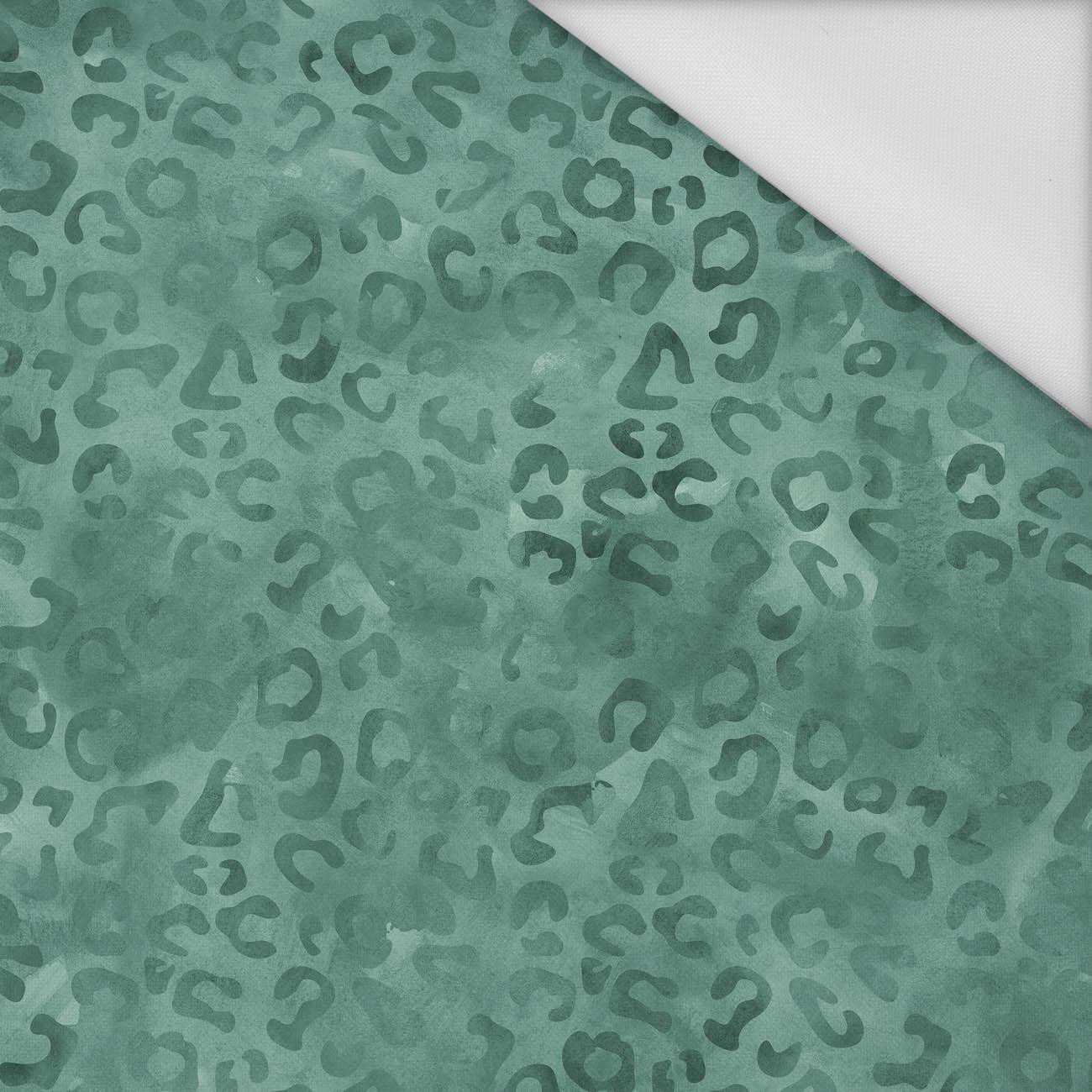 SPOTS / modern mint (SNOW LEOPARDS) - Waterproof woven fabric