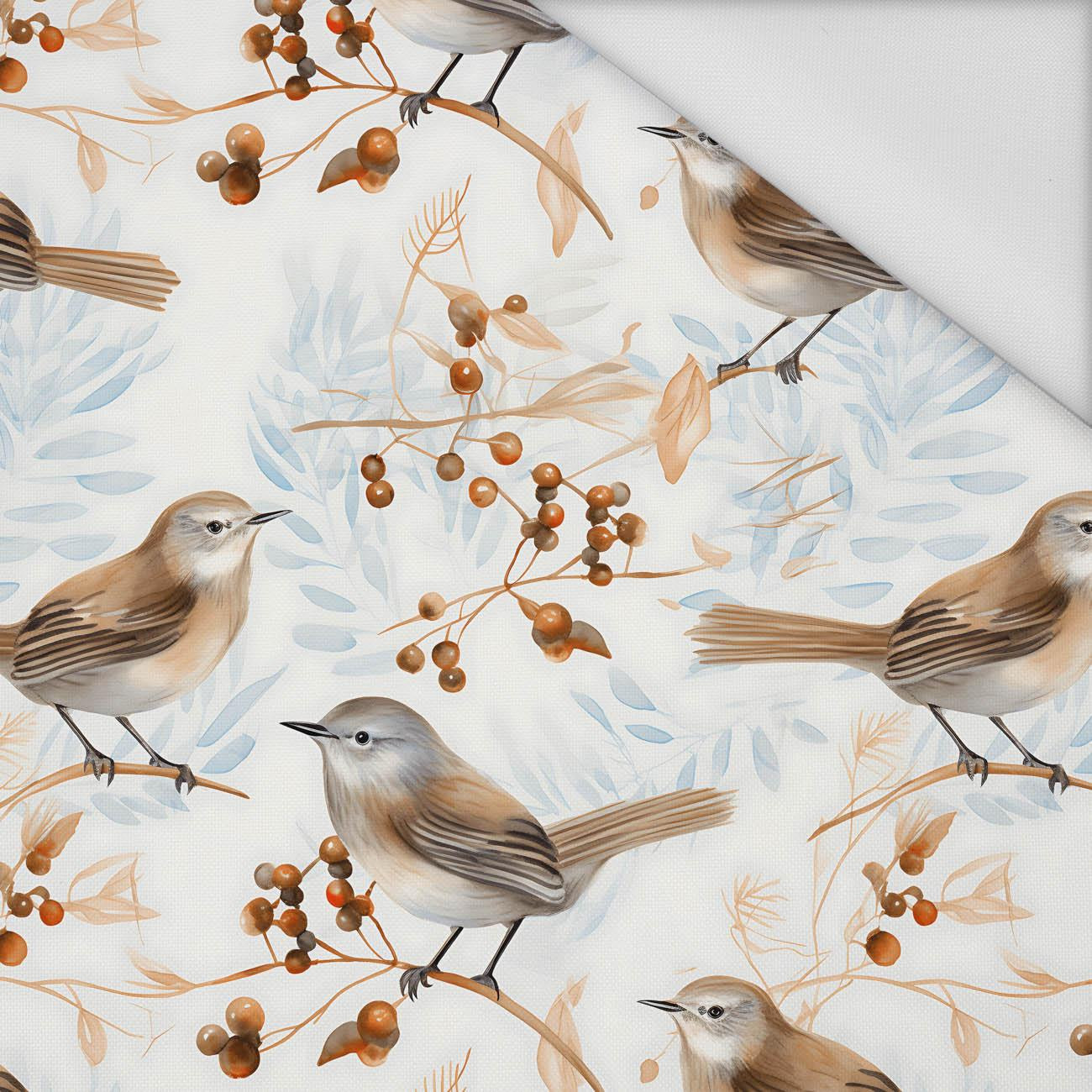 PASTEL BIRDS PAT. 1 - Waterproof woven fabric