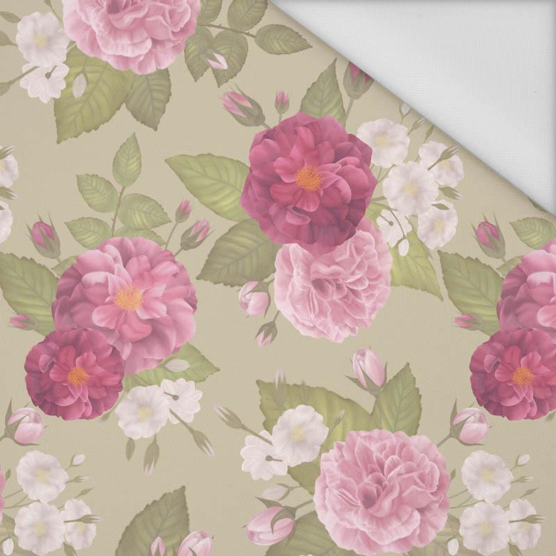 ROSE GARDEN / beige - Waterproof woven fabric