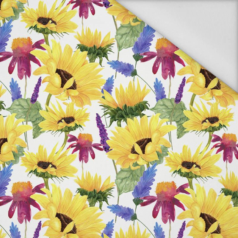 SUNFLOWERS pat. 4 (BLOOMING MEADOW) - Waterproof woven fabric