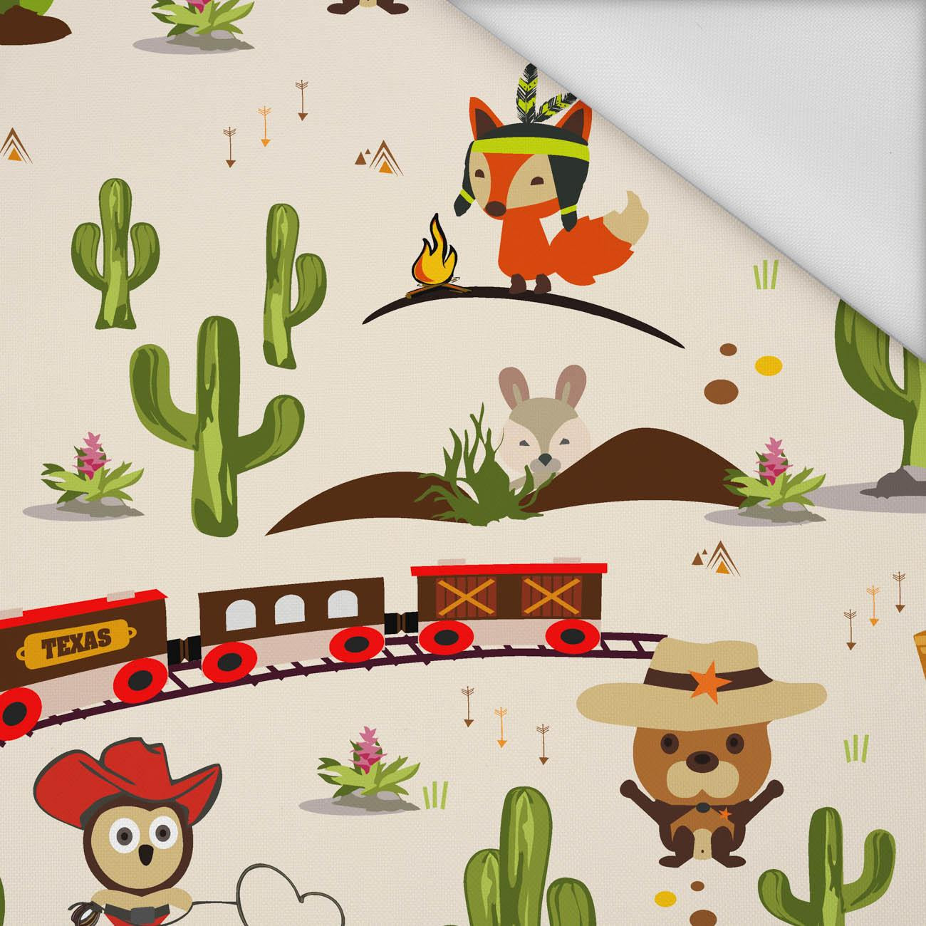 WILD WEST ANIMALS - Waterproof woven fabric