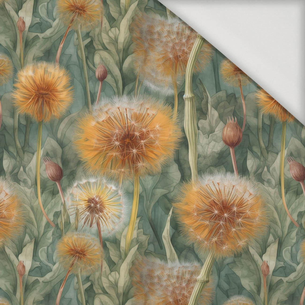 WATERCOLOR DANDELION PAT. 3 - Viscose jersey