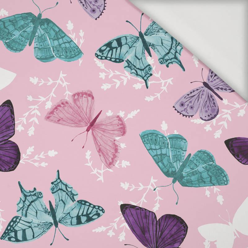 BUTTERFLIES PAT. 5 / pink (PURPLE BUTTERFLIES) - Viscose jersey