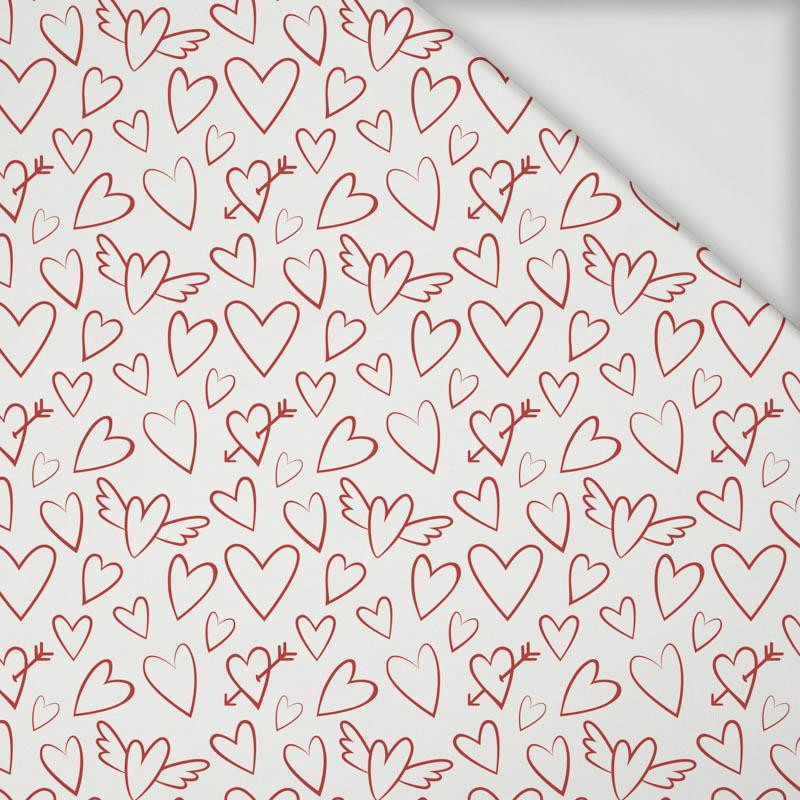 WINGED HEARTS / white (VALENTINE'S MIX) - Viscose jersey
