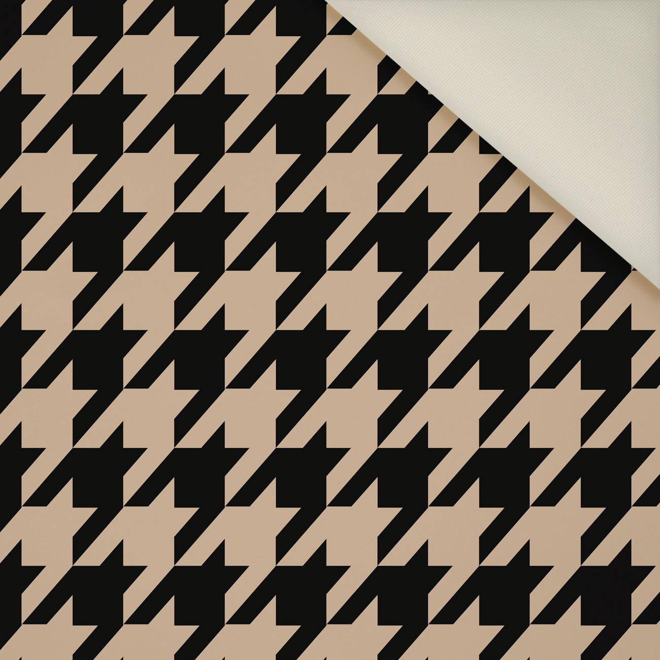 BLACK HOUNDSTOOTH / BEIGE- Upholstery velour 