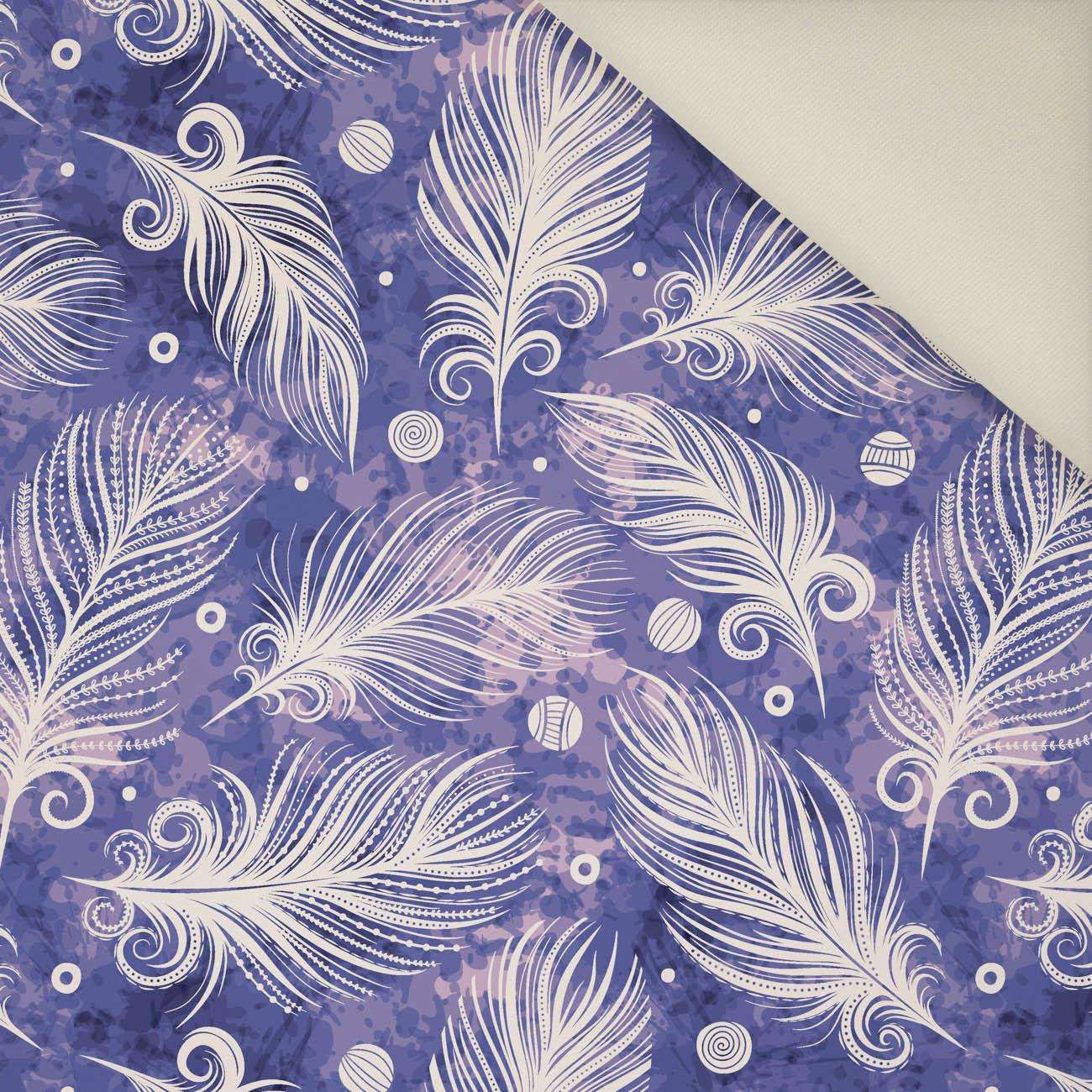 WHITE FEATHERS (Very Peri)- Upholstery velour 