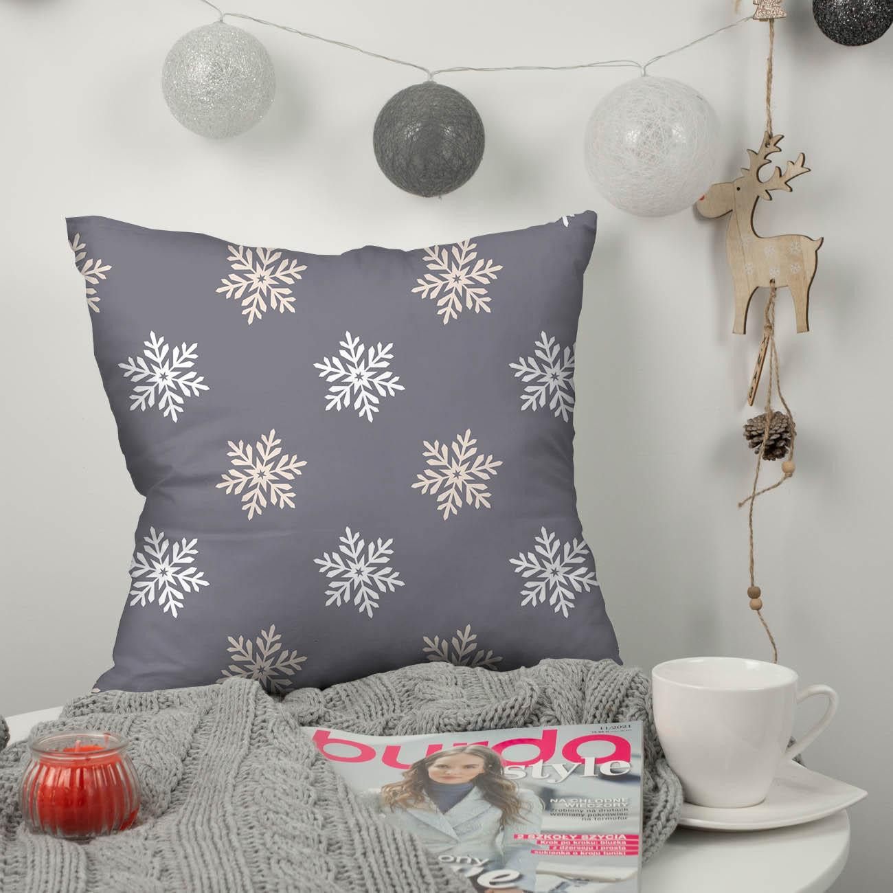 SNOWFLAKES pat. 5 (WINTER TIME) / grey