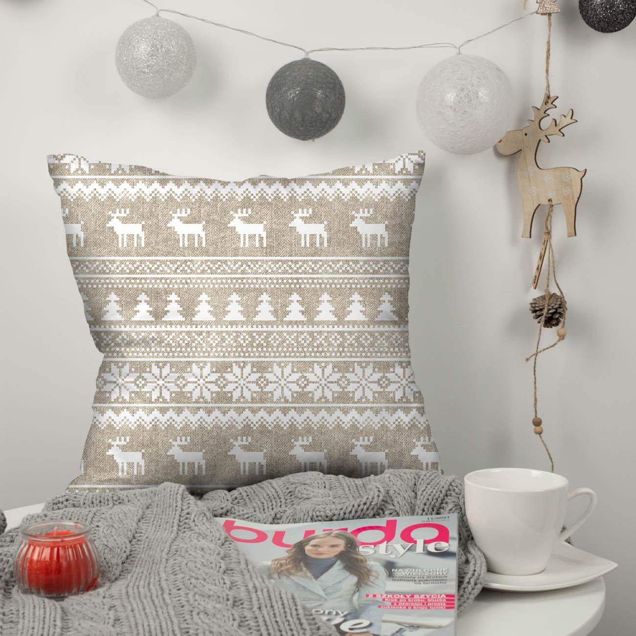 REINDEERS PAT. 2 / ACID WASH BEIGE - single jersey with elastane 