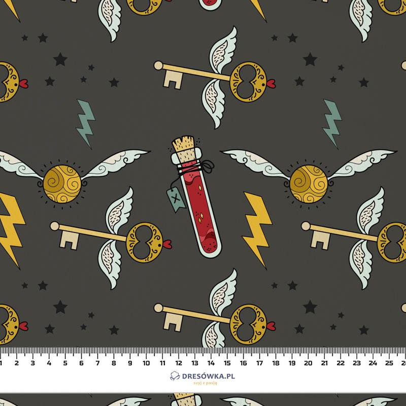 MAGIC MIX PAT. 5 (MAGIC SCHOOL) / graphite - Cotton woven fabric