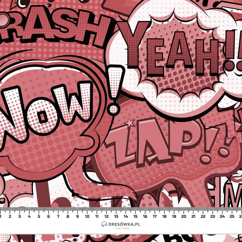 COMIC BOOK (red) - Cotton woven fabric