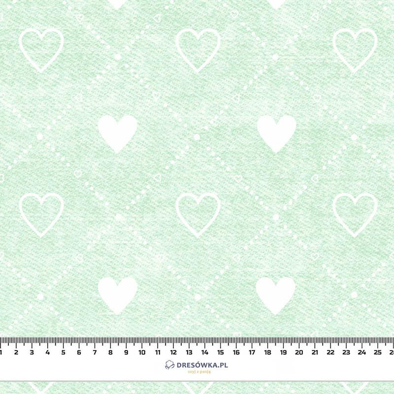 HEARTS AND RHOMBUSES / vinage look jeans (mint)