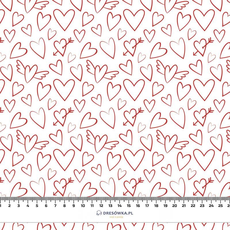 WINGED HEARTS / white (VALENTINE'S MIX) - Viscose jersey