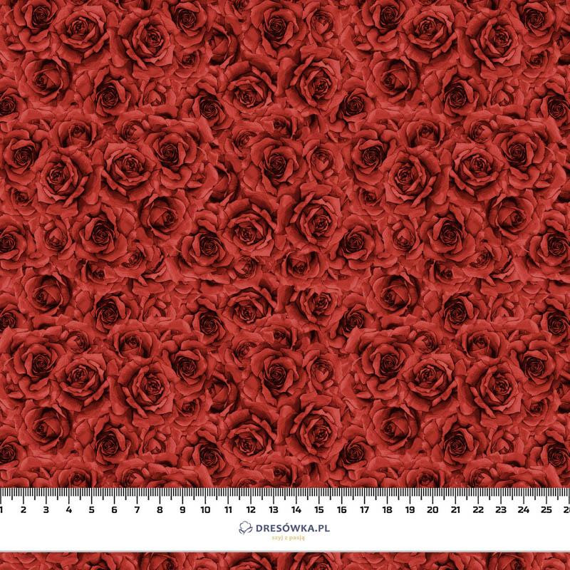 ROSES pat. 5 (CHECK AND ROSES) - Cotton woven fabric