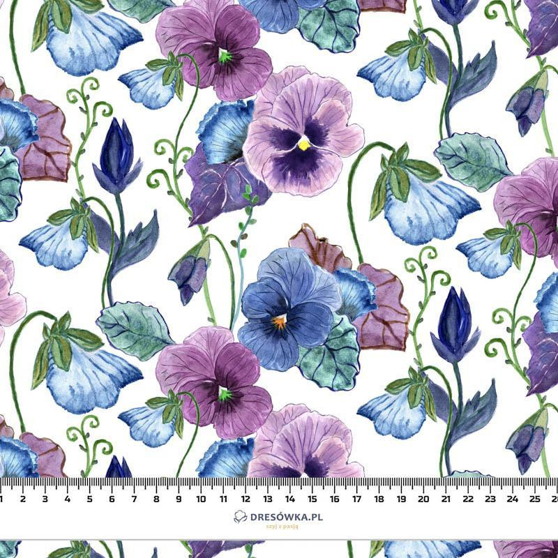 PANSIES (BLOOMING MEADOW) - viscose woven fabric
