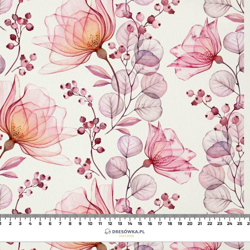 FLOWERS pat. 4 (pink) - Linen 100%