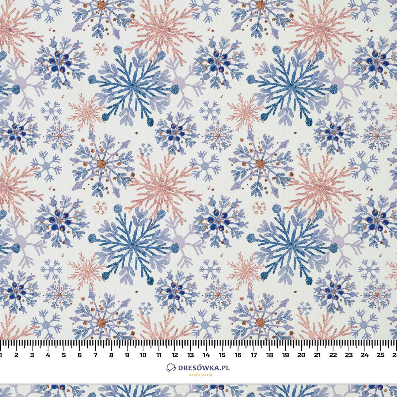 SNOWFLAKES (Very Peri) - Cotton woven fabric