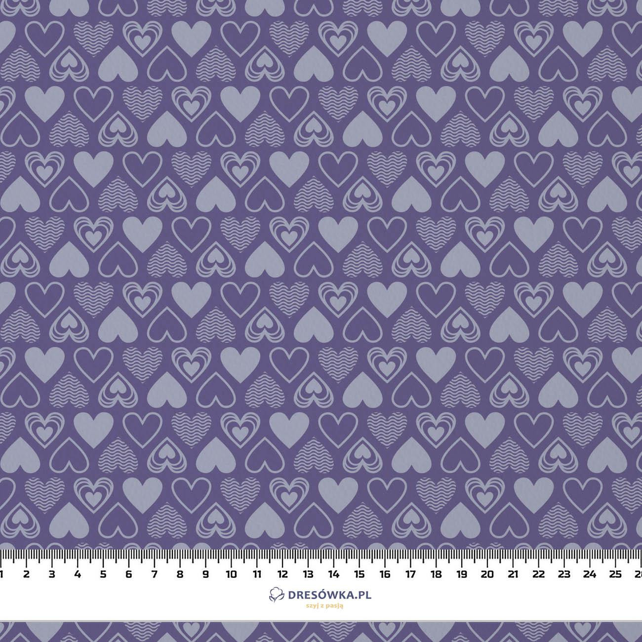 VALENTINE'S HEARTS pat. 2 (Very Peri) - Cotton woven fabric