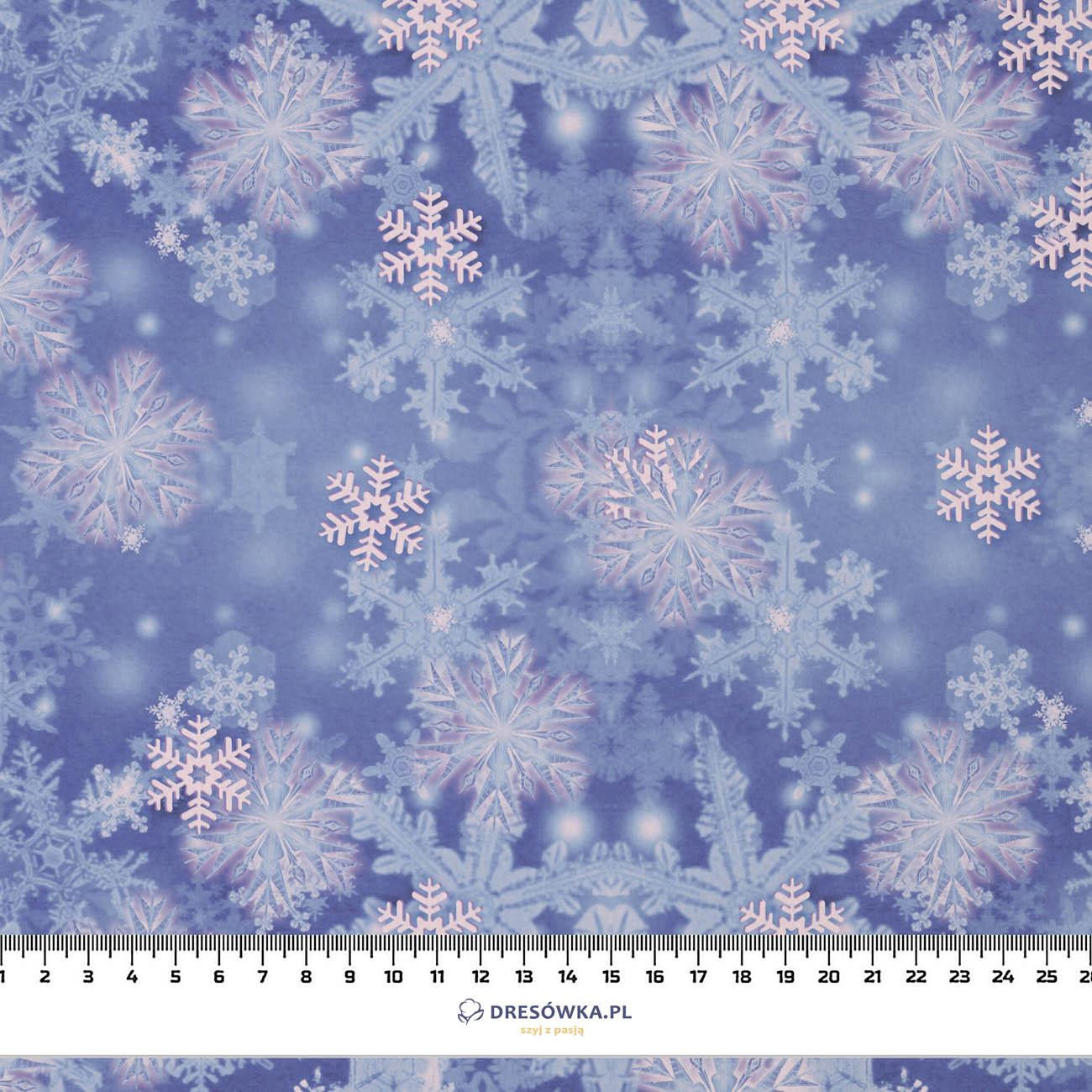 SNOWFLAKES (Very Peri) - Cotton woven fabric