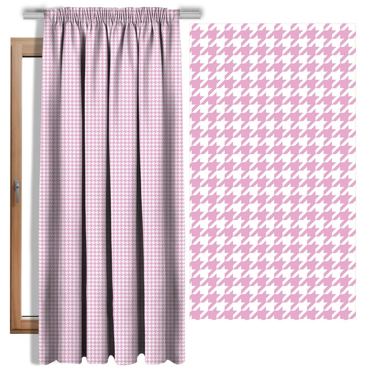 PINK HOUNDSTOOTH / WHITE