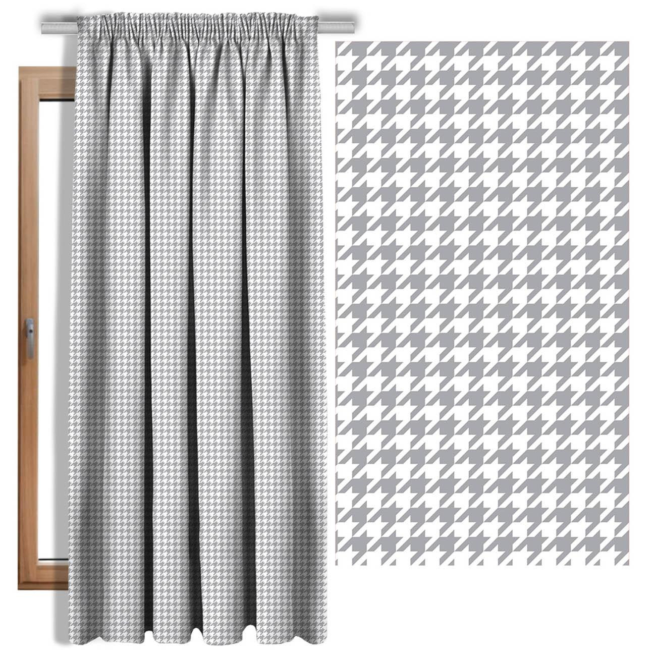 GREY HOUNDSTOOTH / WHITE