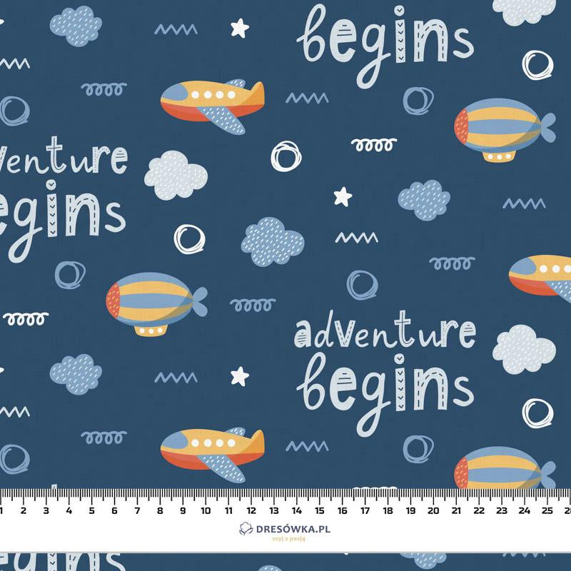 PLANES (ADVENTURE BEGINS) / dark blue (ADVENTURE BEGINS) - Waterproof woven fabric