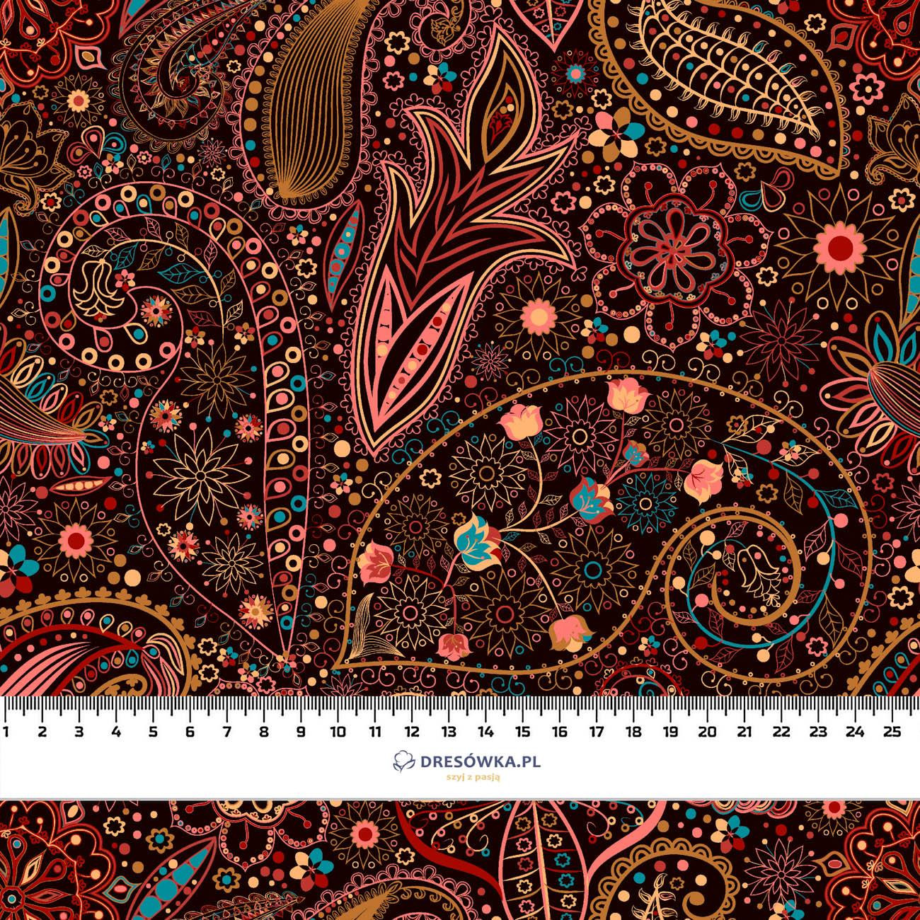 LACE FLOWERS - looped knit fabric with elastane