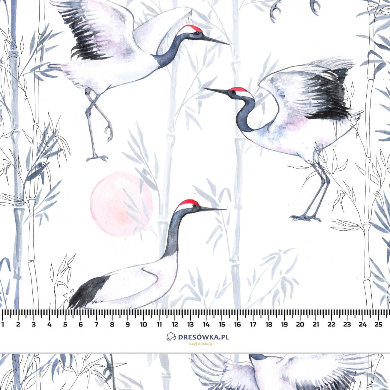 CRANES  - viscose woven fabric