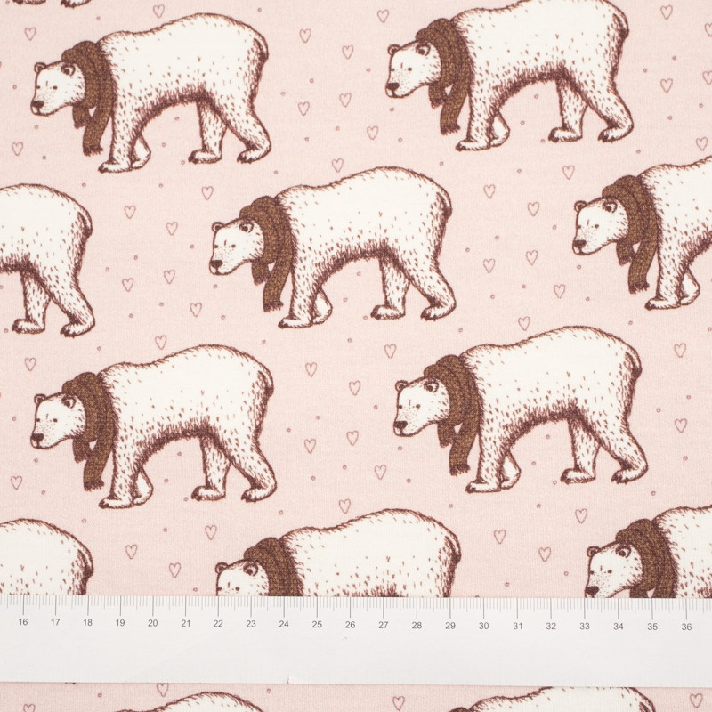 POLAR BEARS - looped brushed knit with elastane PDE250 
