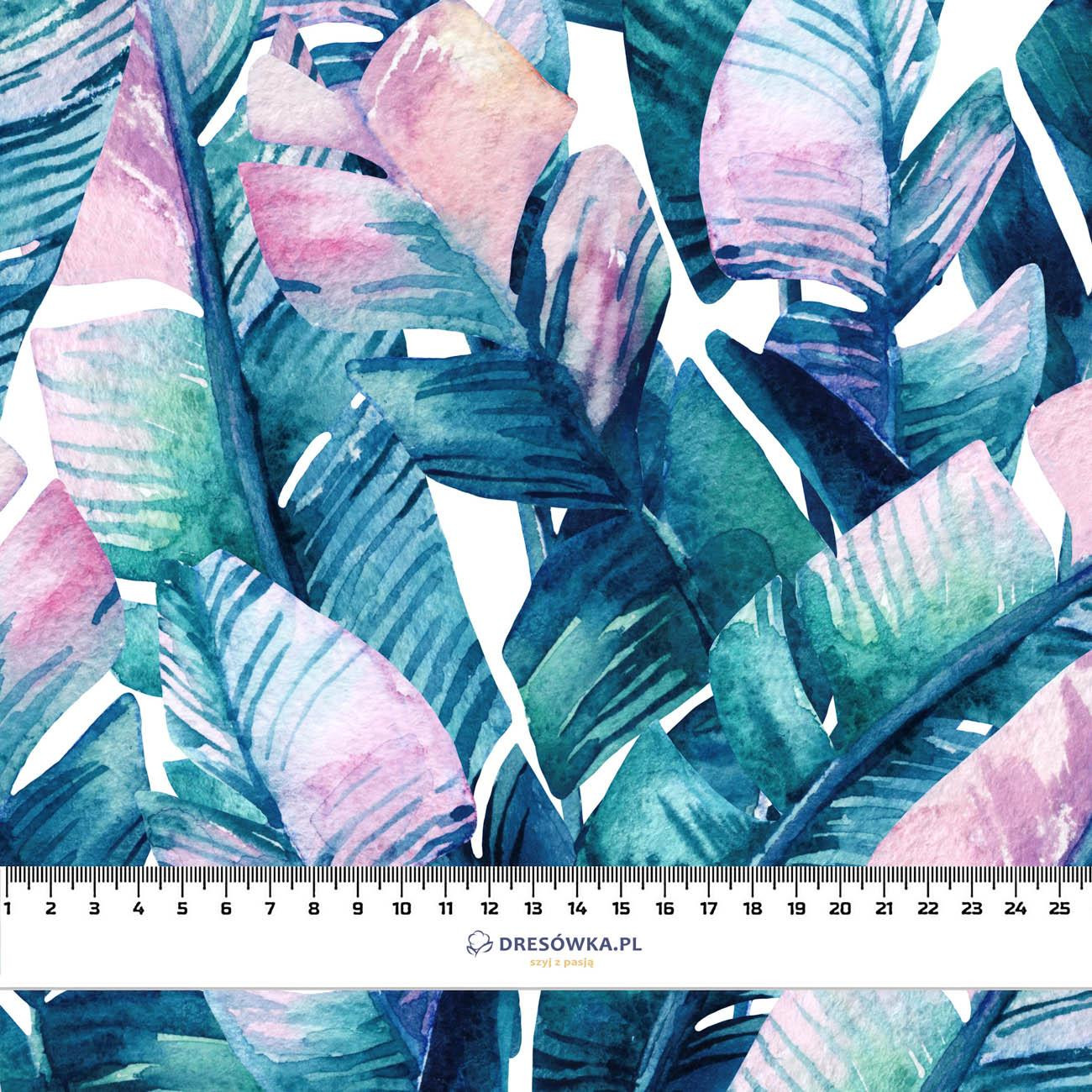 WATERCOLOR LEAVES - viscose woven fabric