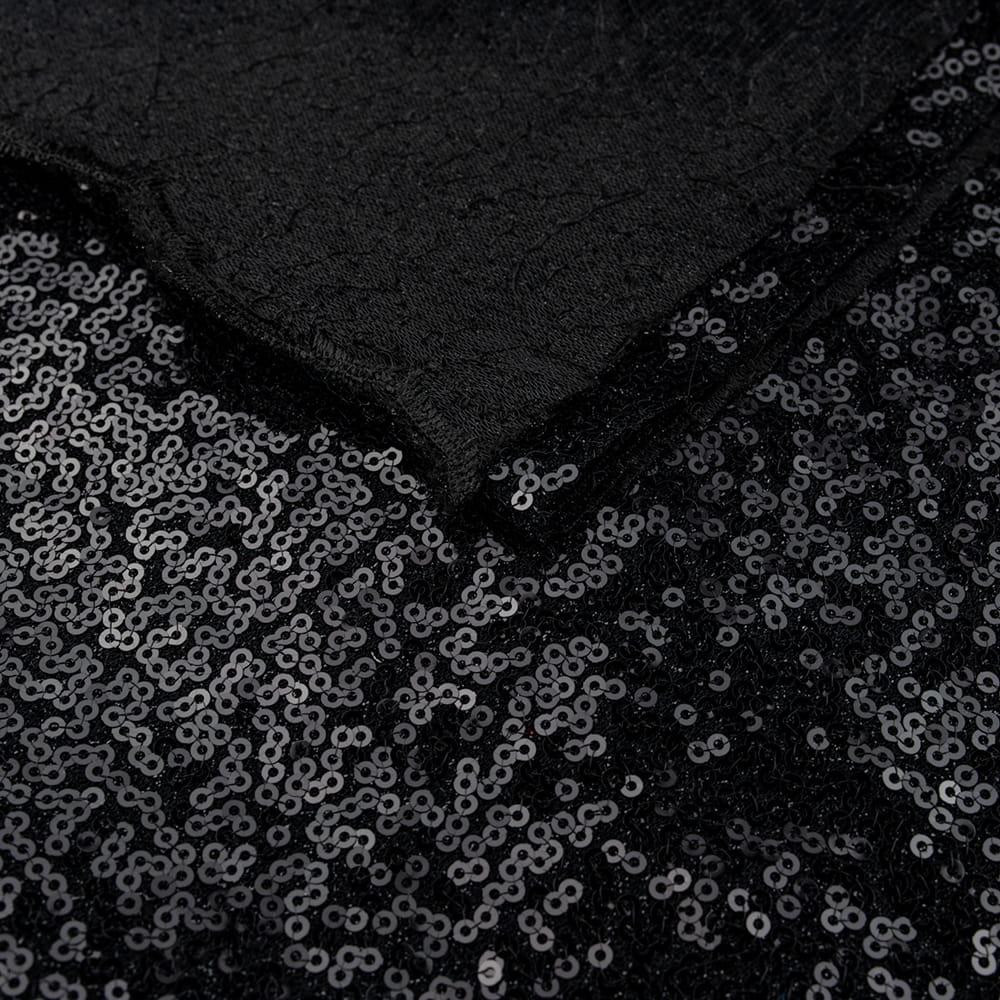 Sequins knit, black color / PANEL 50x65cm