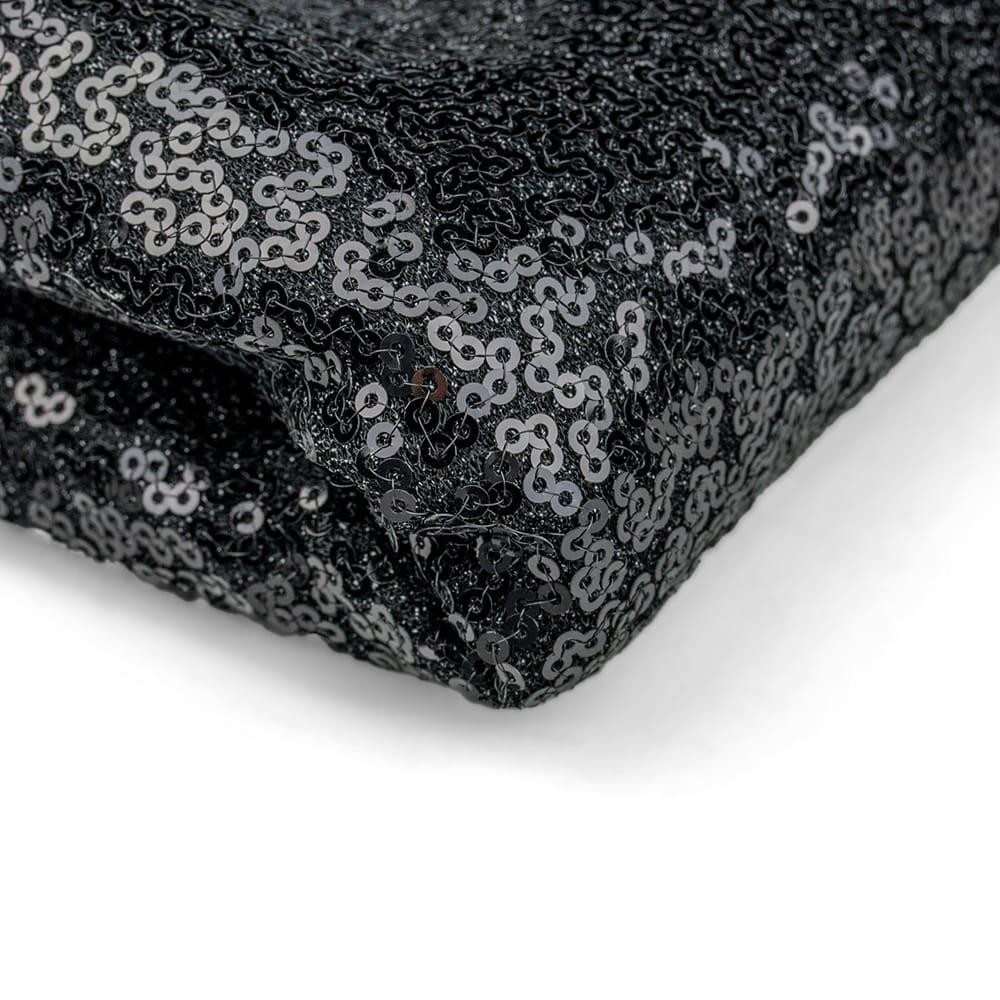 Sequins knit, black color / PANEL 50x65cm