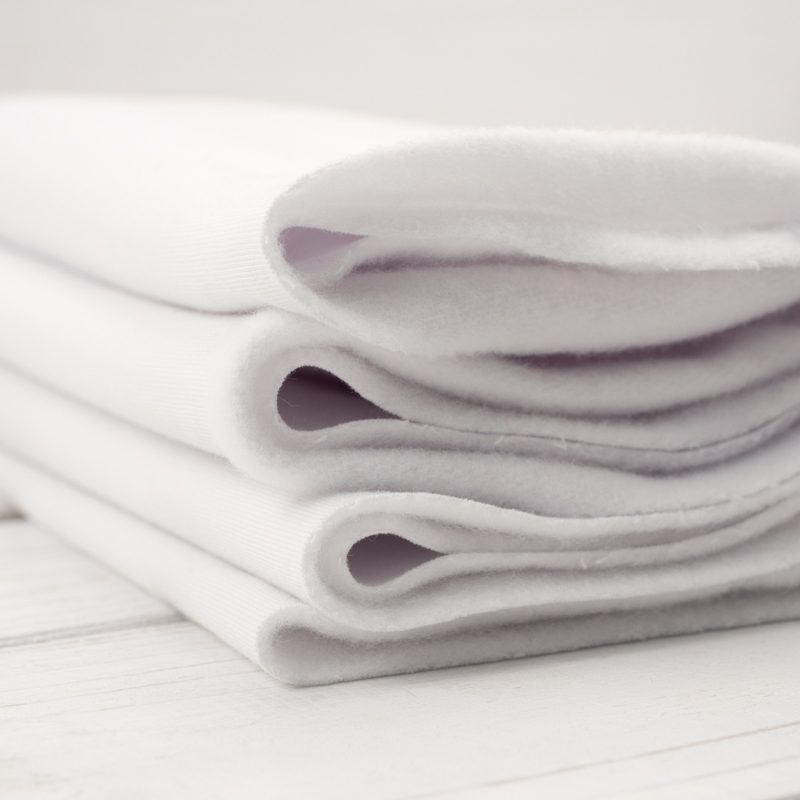 COUPON - WHITE - brushed knitwear with elastane 290g