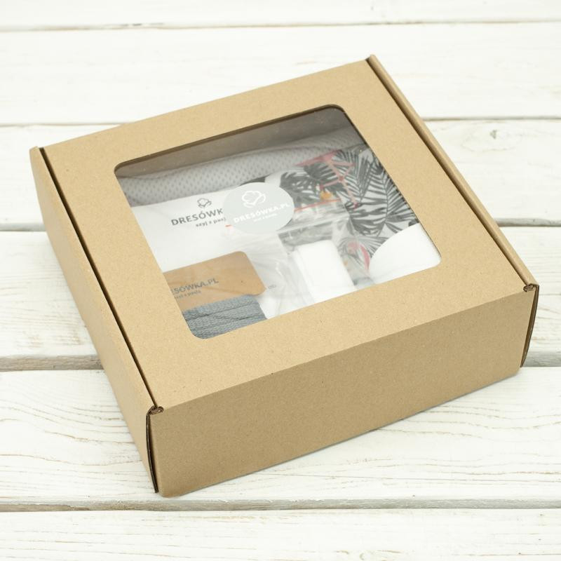 Men's swim trunks - FLAMINGOS WITH LEAVES 2.0 - sewing set