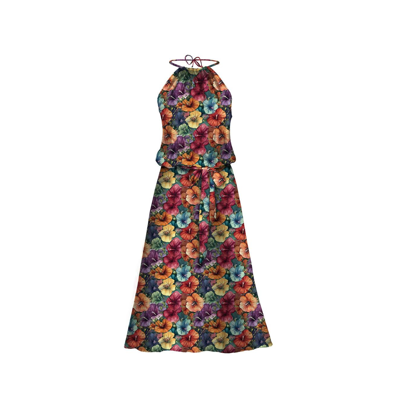DRESS "DALIA" MAXI - FLOWERS pat.48 - sewing set