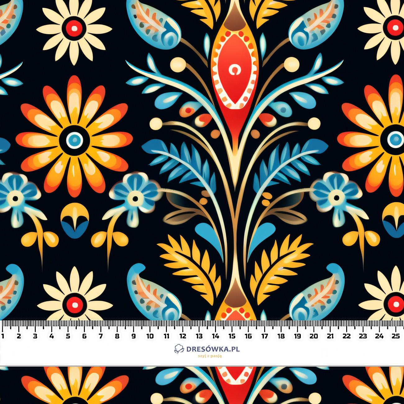 Folk Art wz.23 - Woven Fabric for tablecloths