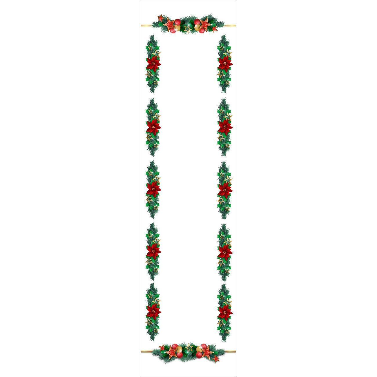TABLE RUNNER PANEL - CHRISTMAS WREATH - sewing set