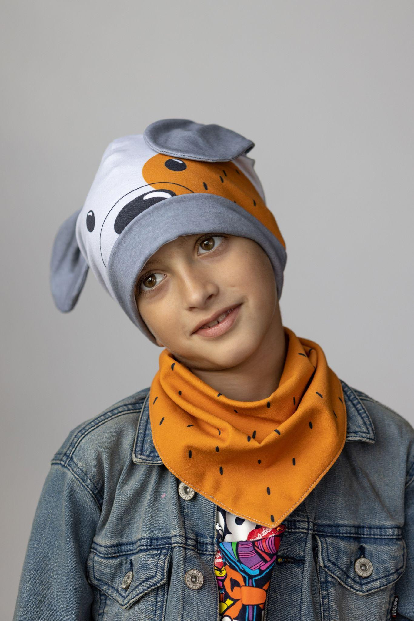 KID'S CAP AND SCARF (TEDDY) - TIGER - sewing set